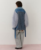 【予約】ボリュームファー×レザーBIGジャケットコート