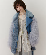 【予約】ボリュームファー×レザーBIGジャケットコート