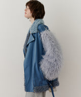 【予約】ボリュームファー×レザーBIGジャケットコート