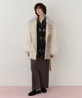 【予約】ボリュームファー×レザーBIGジャケットコート