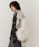【予約】ボリュームファー×レザーBIGジャケットコート