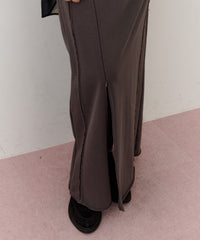 【再入荷】深スリットスウェットIラインスカート