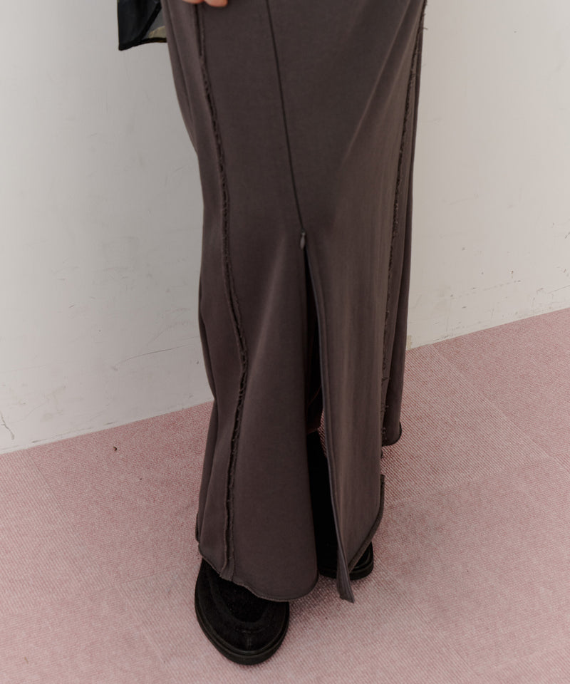 【再入荷】深スリットスウェットIラインスカート