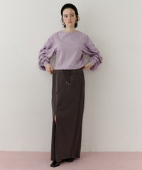 【再入荷】深スリットスウェットIラインスカート