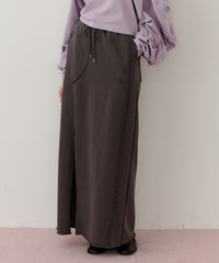 【再入荷】深スリットスウェットIラインスカート