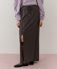 【再入荷】深スリットスウェットIラインスカート