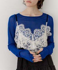 ロングスリーブボートネックシアーTOPS