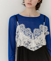 【予約開始待ち】モチーフレースAラインキャミチュニック