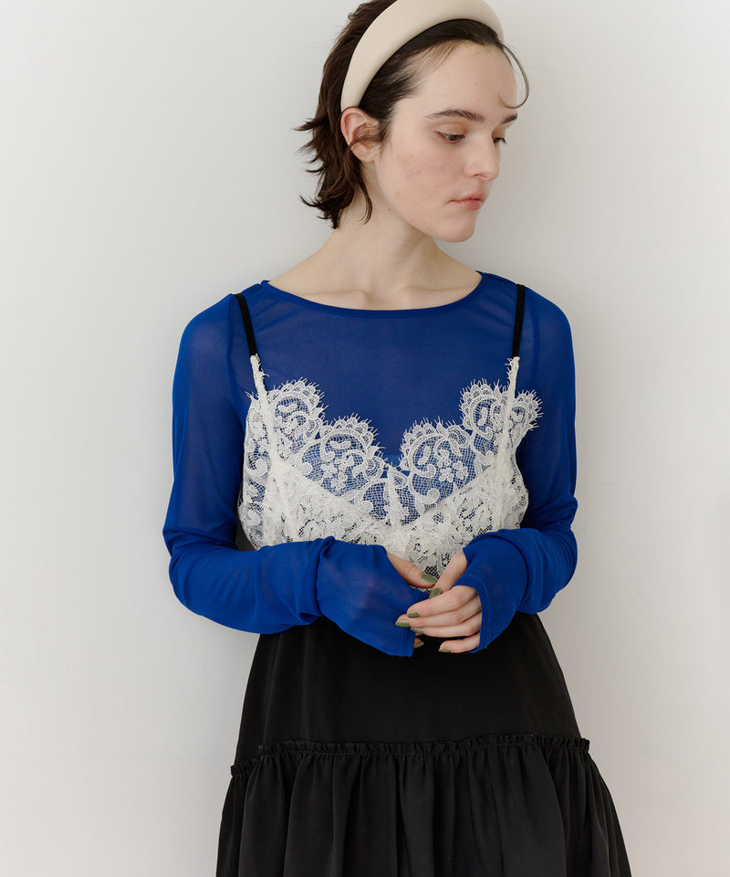 ロングスリーブボートネックシアーTOPS