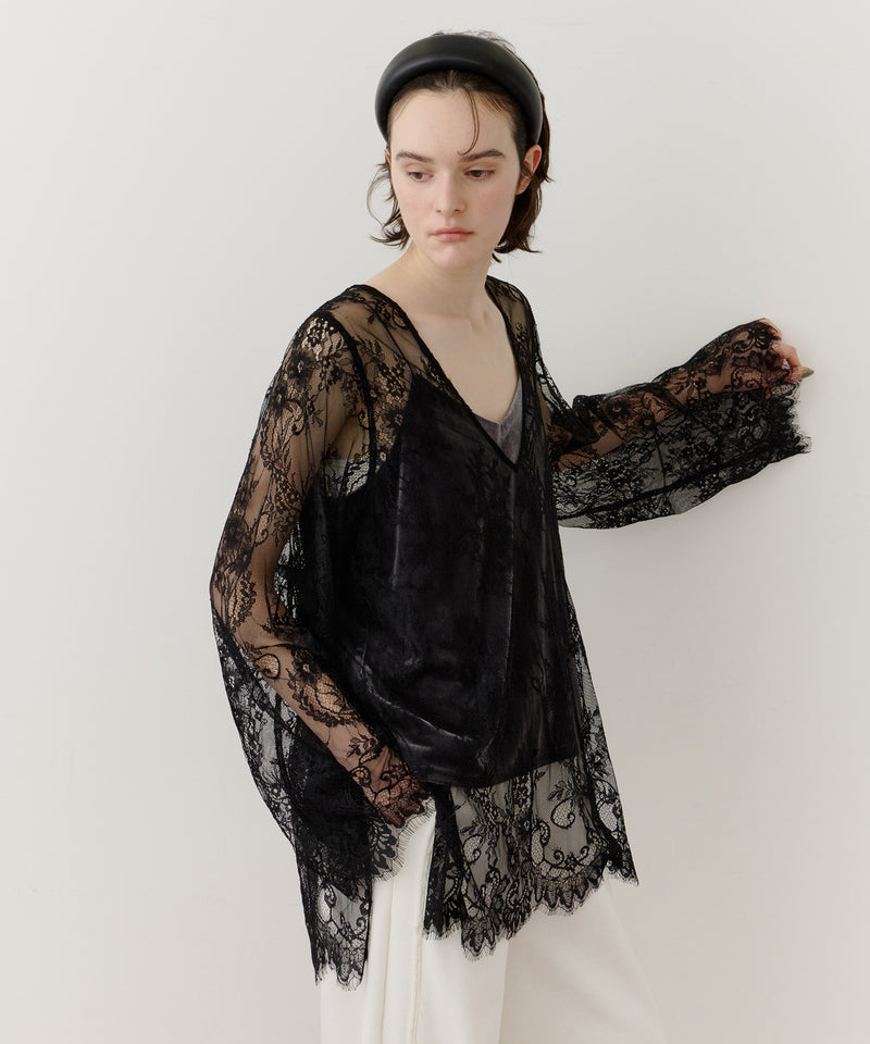 【予約開始待ち】2WAY総レースVネックオーバーTOPS