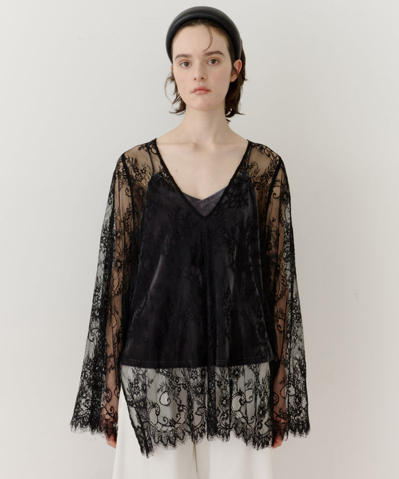 【予約開始待ち】2WAY総レースVネックオーバーTOPS