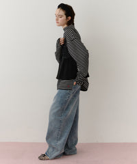 longスリーブハイネックカットソー