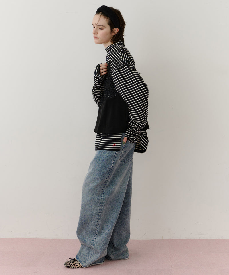 【予約開始待ち】モチーフレース×サテンキャミ