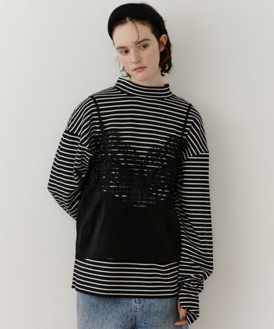 longスリーブハイネックカットソー