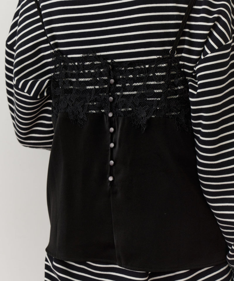 【予約開始待ち】モチーフレース×サテンキャミ