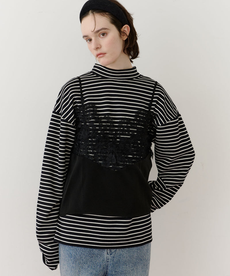 【予約開始待ち】モチーフレース×サテンキャミ