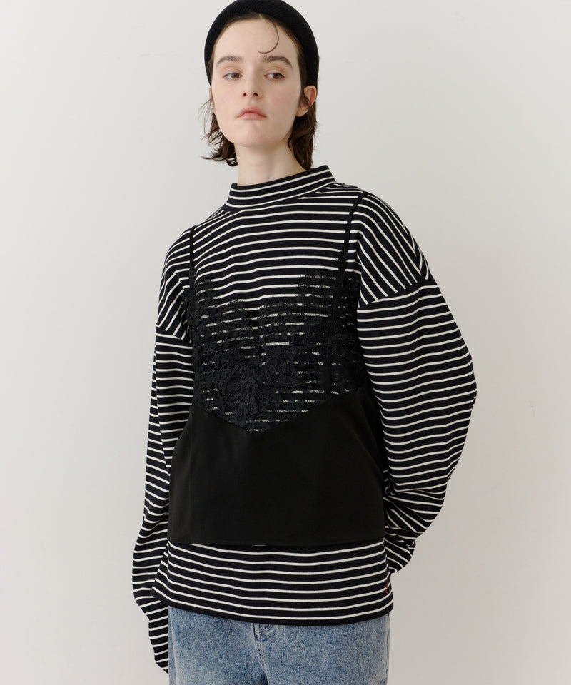 longスリーブハイネックカットソー