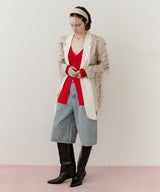 バックスリットリブカーディガン