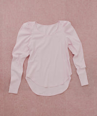 【予約10%OFF】ギャザーパフロングスリーブカットソー