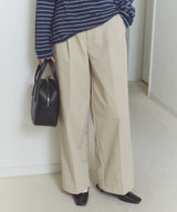 【GIUNON】wide leg tuck pants / ワイドレッグパンツ