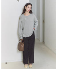 【GIUNON】wide leg tuck pants / ワイドレッグパンツ