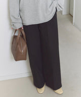 【GIUNON】wide leg tuck pants / ワイドレッグパンツ