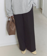 【GIUNON】wide leg tuck pants / ワイドレッグパンツ