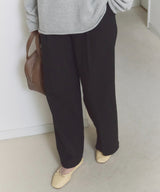 【GIUNON】wide leg tuck pants / ワイドレッグパンツ