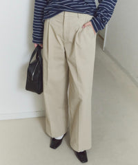 【GIUNON】wide leg tuck pants / ワイドレッグパンツ