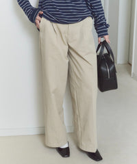 【GIUNON】wide leg tuck pants / ワイドレッグパンツ