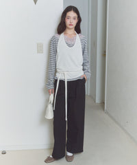 【GIUNON】wide leg tuck pants / ワイドレッグパンツ