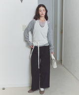 【GIUNON】wide leg tuck pants / ワイドレッグパンツ