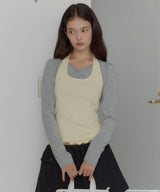 【GIUNON】hem mellow holter neck tops / ヘムメロウホルターネック