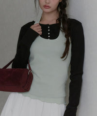 【GIUNON】hem mellow holter neck tops / ヘムメロウホルターネック
