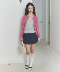 【GIUNON】hem mellow holter neck tops / ヘムメロウホルターネック