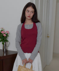 【GIUNON】hem mellow holter neck tops / ヘムメロウホルターネック
