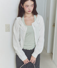 【GIUNON】hem mellow holter neck tops / ヘムメロウホルターネック