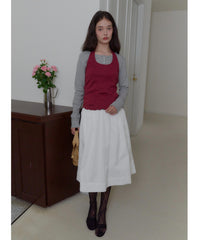 【GIUNON】hem mellow holter neck tops / ヘムメロウホルターネック