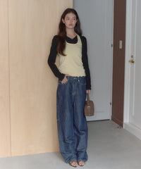 【GIUNON】hem mellow holter neck tops / ヘムメロウホルターネック