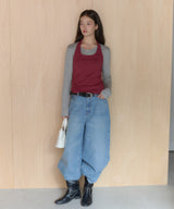 【GIUNON】hem mellow holter neck tops / ヘムメロウホルターネック