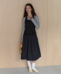 【GIUNON】hem mellow holter neck tops / ヘムメロウホルターネック