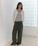 【GIUNON】hem mellow holter neck tops / ヘムメロウホルターネック