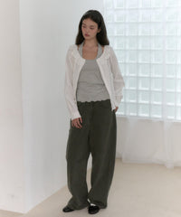 【GIUNON】hem mellow holter neck tops / ヘムメロウホルターネック