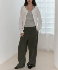 【GIUNON】hem mellow holter neck tops / ヘムメロウホルターネック