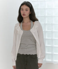 【GIUNON】hem mellow holter neck tops / ヘムメロウホルターネック