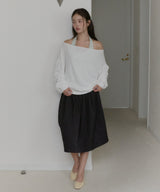 【GIUNON】hem mellow holter neck tops / ヘムメロウホルターネック