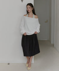 【GIUNON】hem mellow holter neck tops / ヘムメロウホルターネック