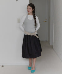 【GIUNON】hem mellow holter neck tops / ヘムメロウホルターネック