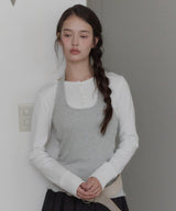 【GIUNON】hem mellow holter neck tops / ヘムメロウホルターネック