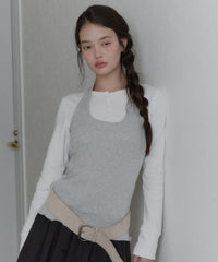 【GIUNON】hem mellow holter neck tops / ヘムメロウホルターネック